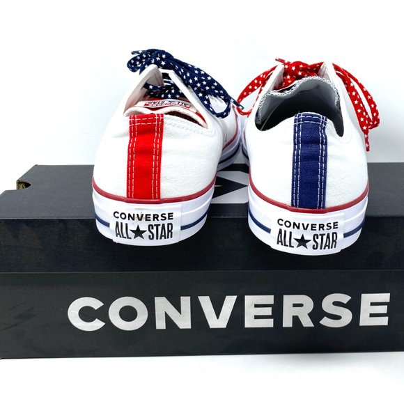 💖MEGA SALE💖Converse Men CT All Star OX White Canvas Universe Red Blue 170815F - Picture 6 of 11